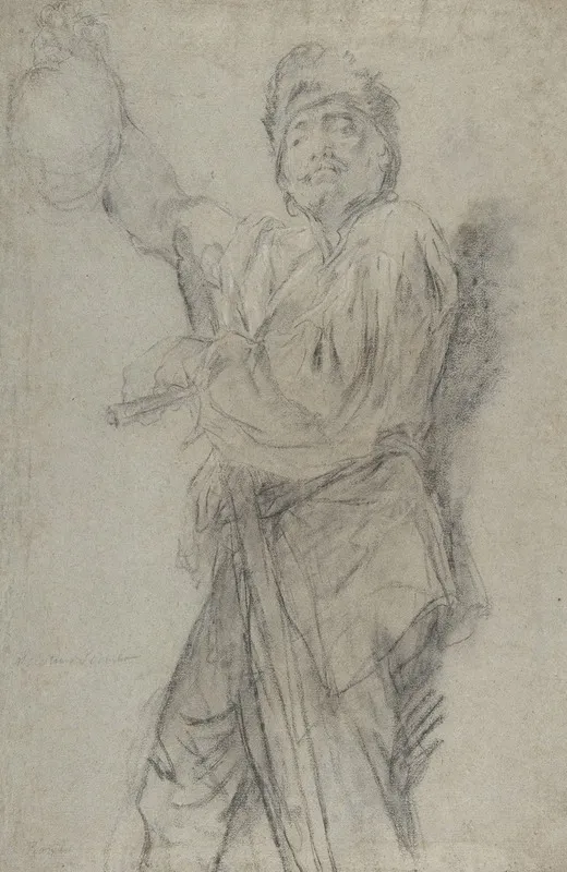 Executioner Holding Up A Severed Head