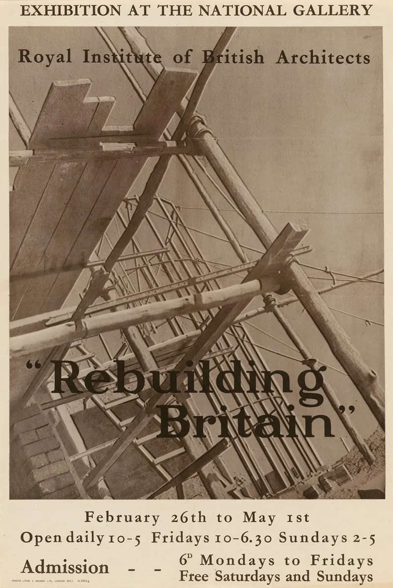 Exhibition At The National Gallery Royal Institute Of British Architects Rebuilding Britain