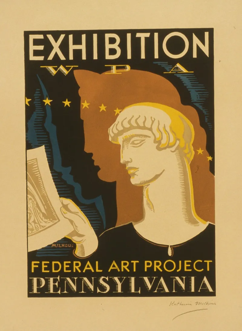 Exhibition Wpa Federal Art Project Pennsylvania Wall Art by Katherine Milhous - High-Resolution Digital Print