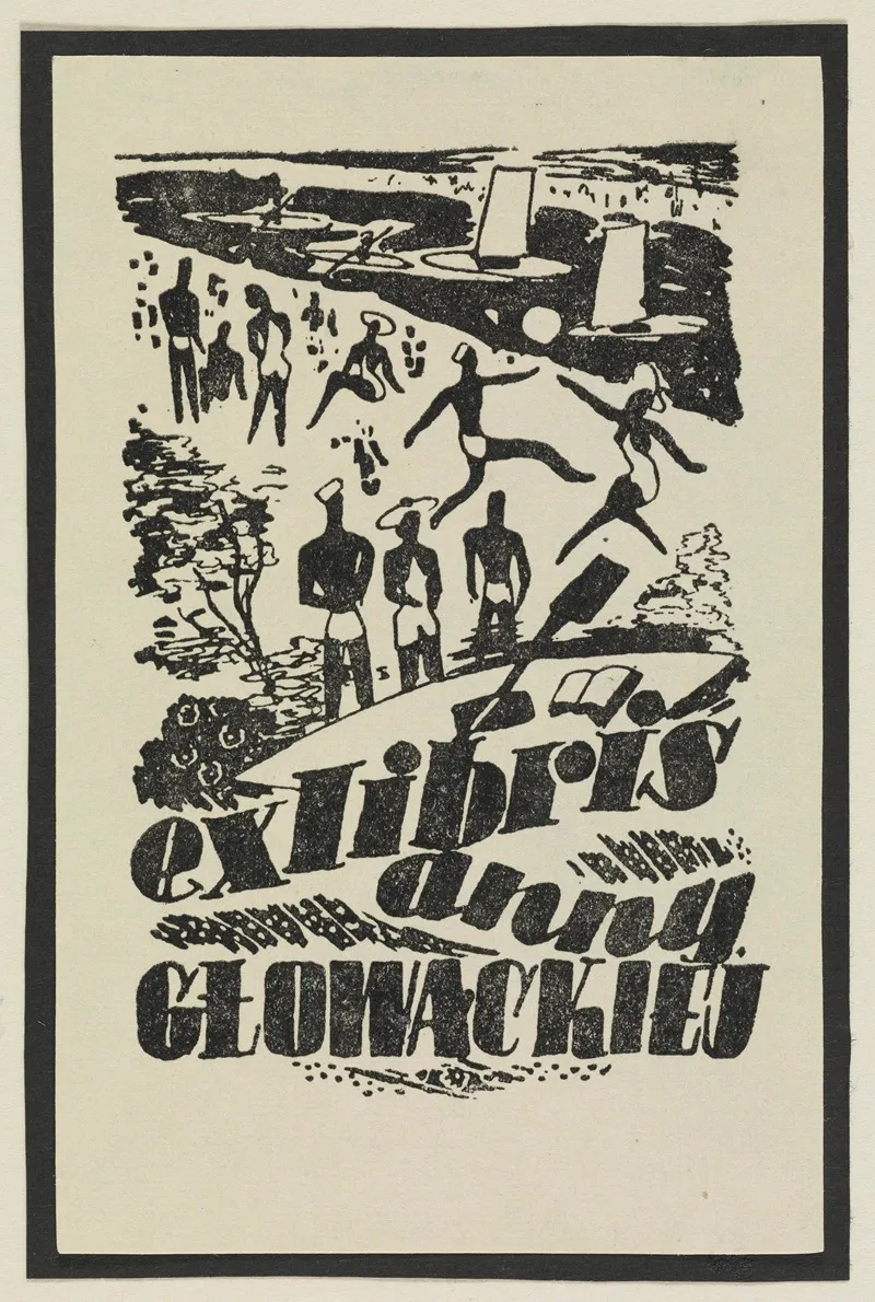 Exlibris Anny Glowackiej Wall Art by Witold Gawęcki - High-Resolution Digital Print