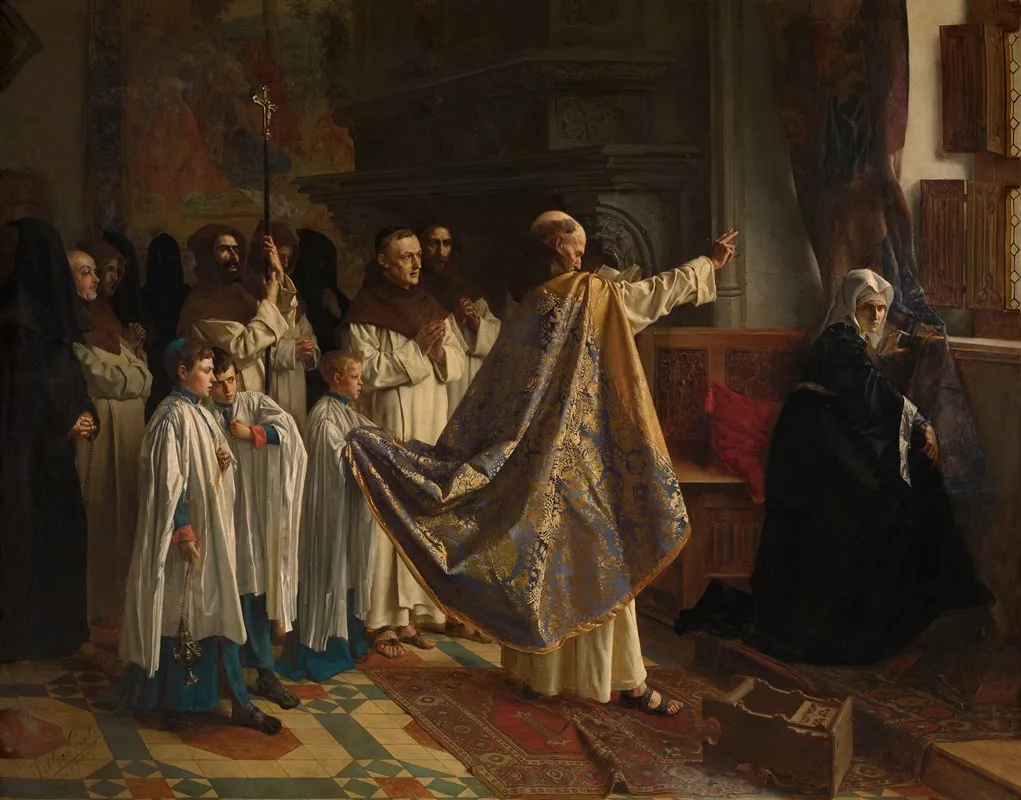 Exorcism Of Joanna Of Castile Wall Art by Willem Geets - High-Resolution Digital Print