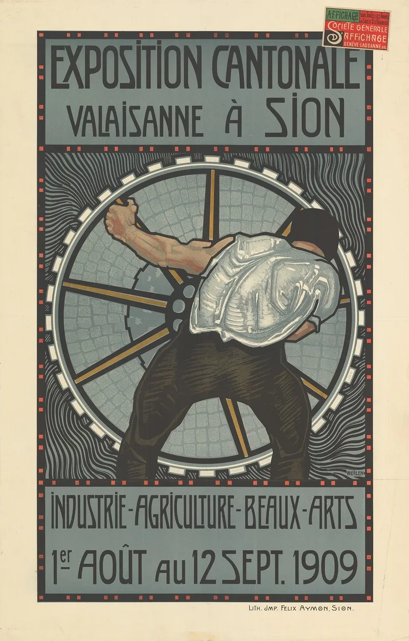Exposition Cantonale Valaisanne A Sion Wall Art by Ludwig Werlen - High-Resolution Digital Print