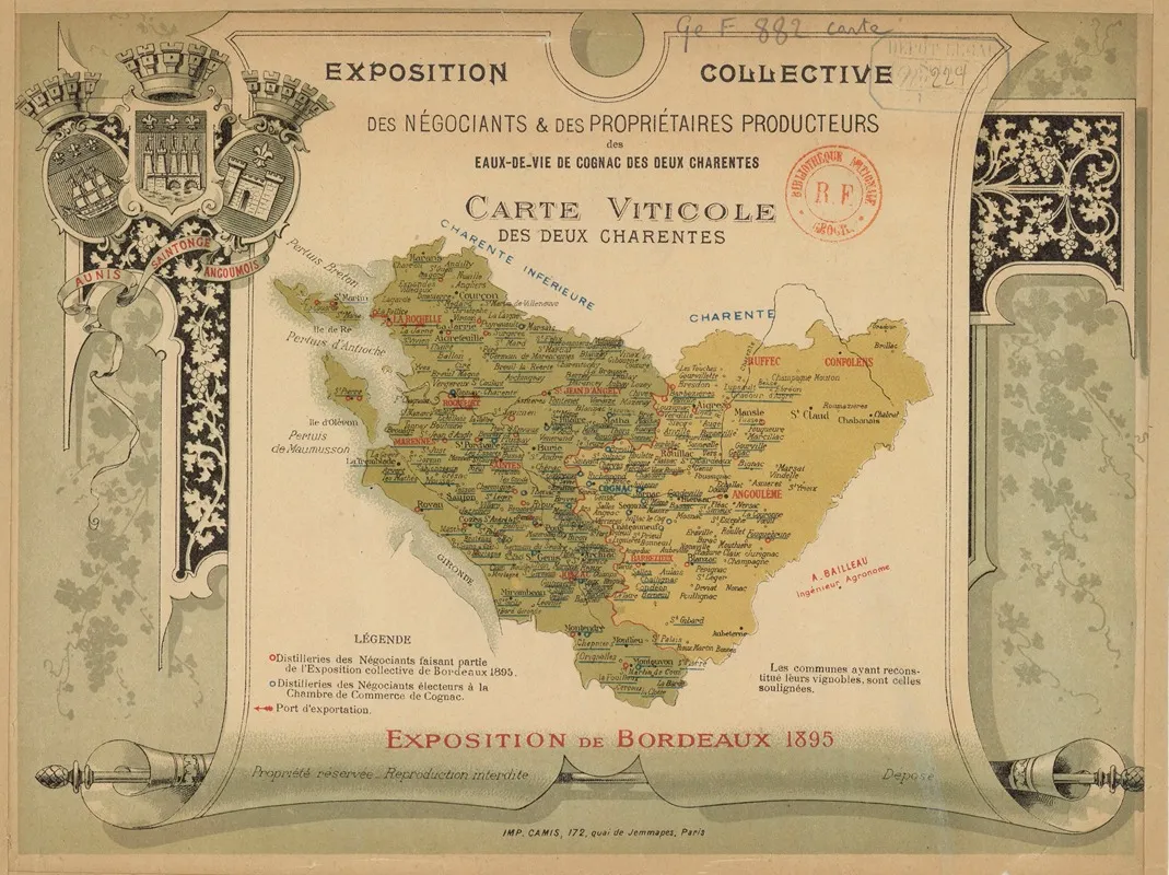 Exposition Collective Des Negociants Et Des Proprietaires Producteurs Des Eaux De Vie De Cognac Des Deux Charentes Wall Art by Imp. Camis - High-Resolution Digital Print
