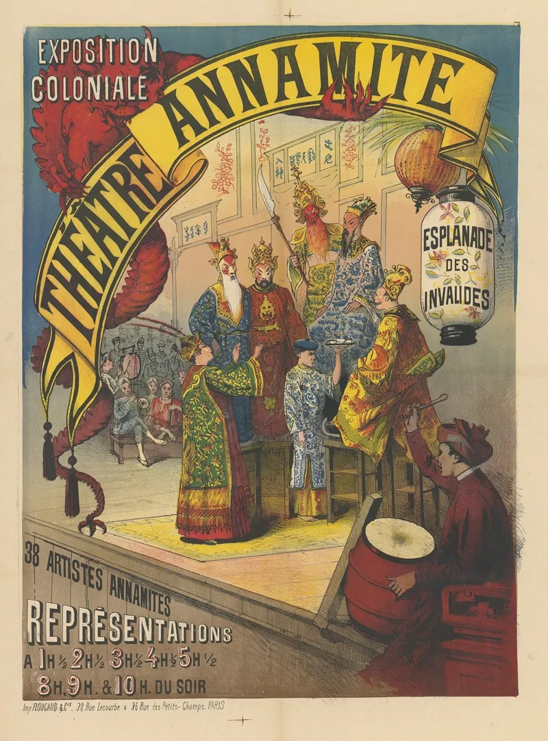 Exposition Coloniale Theatre Annamite Esplanade Des Invalides Wall Art by imp. Floucaud - High-Resolution Digital Print
