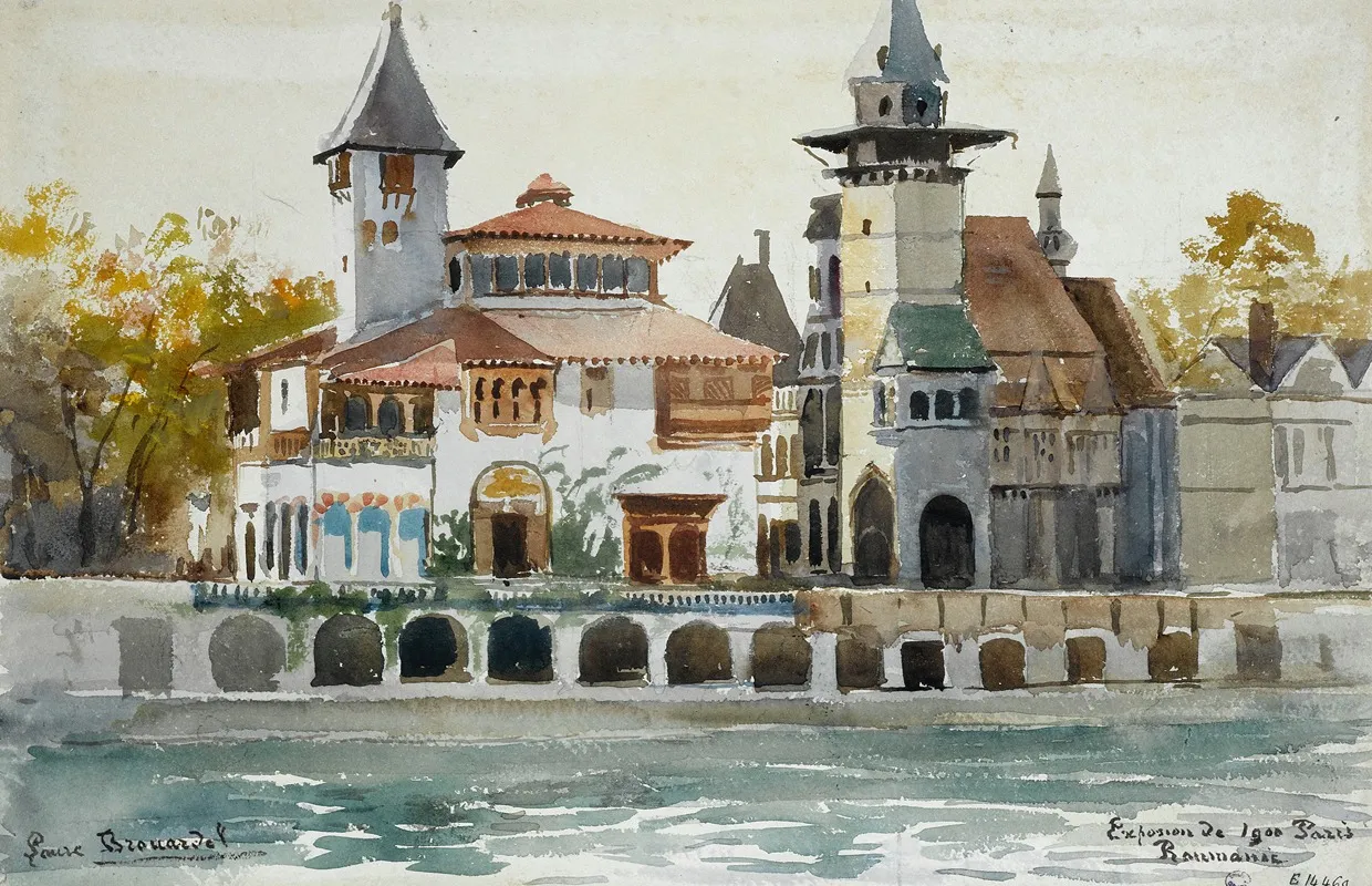 Exposition De 1900 Le Pavillon De La Roumanie Wall Art by Laure Brouardel - High-Resolution Digital Print