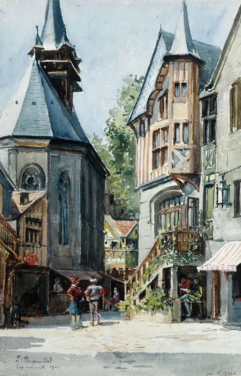 Exposition De 1900 Le Vieux Paris 2 Wall Art by Laure Brouardel - High-Resolution Digital Print