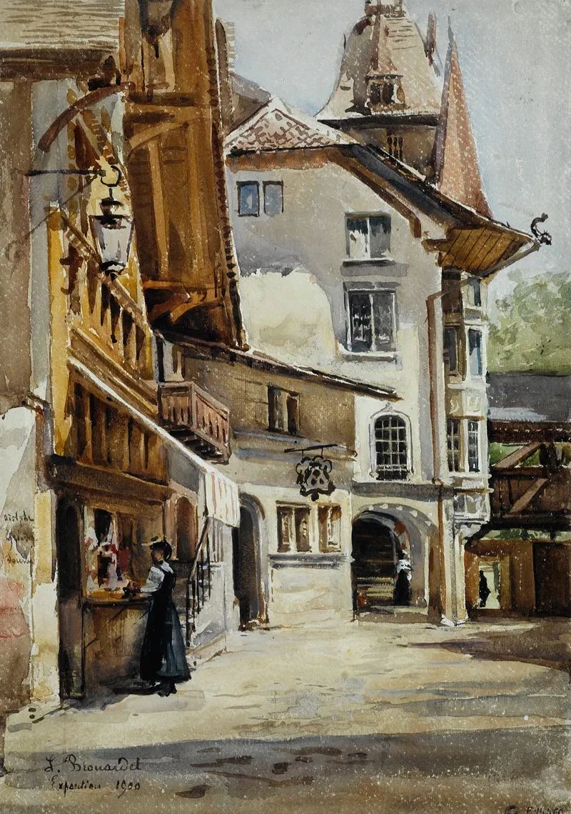Exposition De 1900 Le Village Suisse Wall Art by Laure Brouardel - High-Resolution Digital Print
