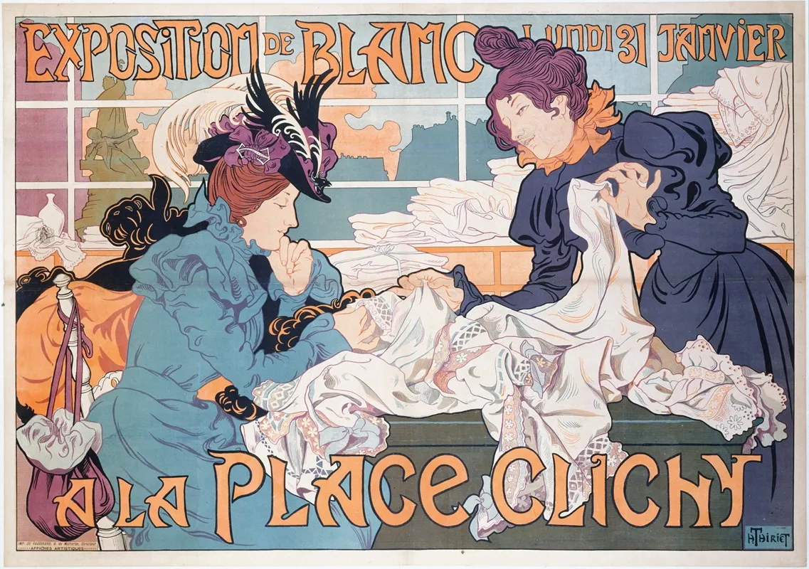 Exposition De Blanc Lundi 31 Janvier A La Place Clichy Wall Art by Henri Thiriet - High-Resolution Digital Print