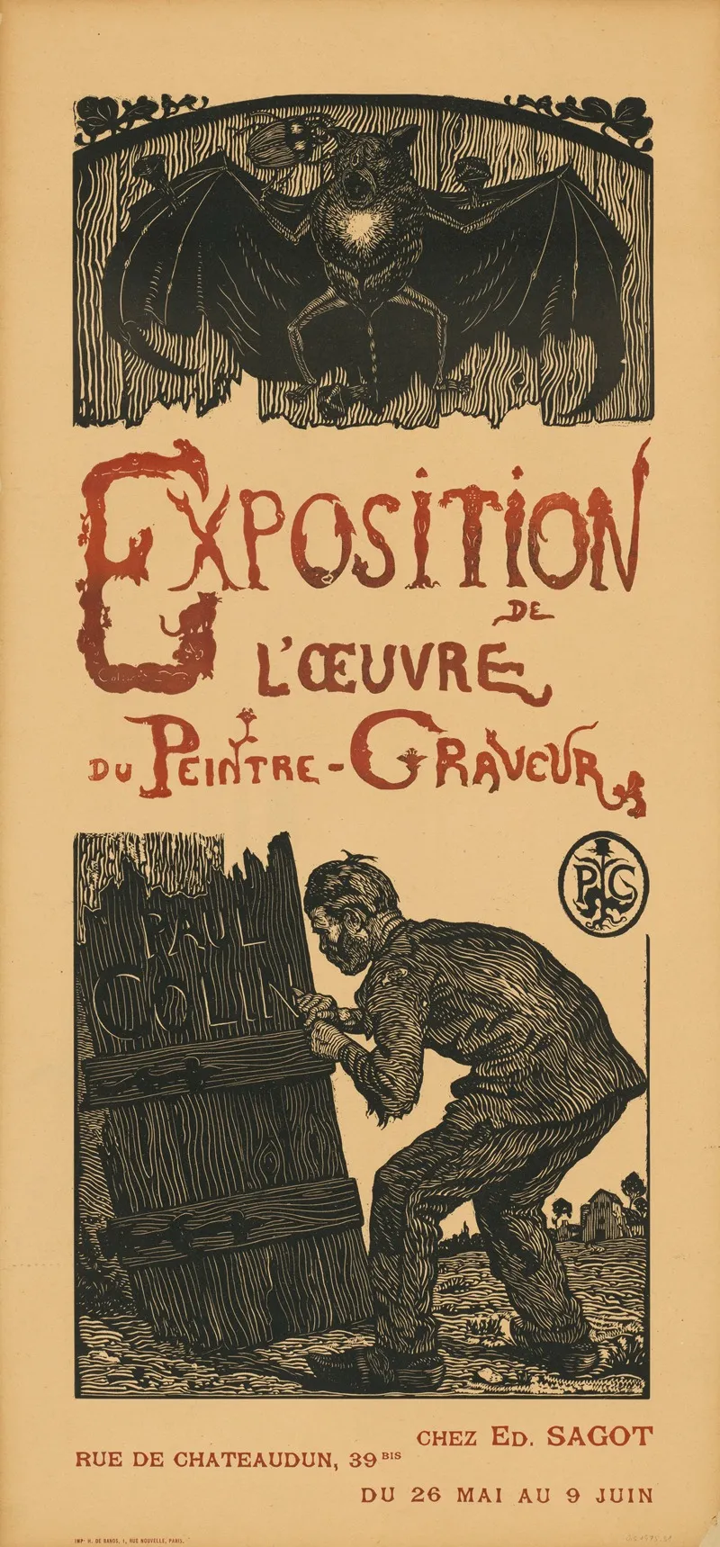 Exposition De Loeuvre Du Peintre Graveur Wall Art by Paul Emile Colin - High-Resolution Digital Print