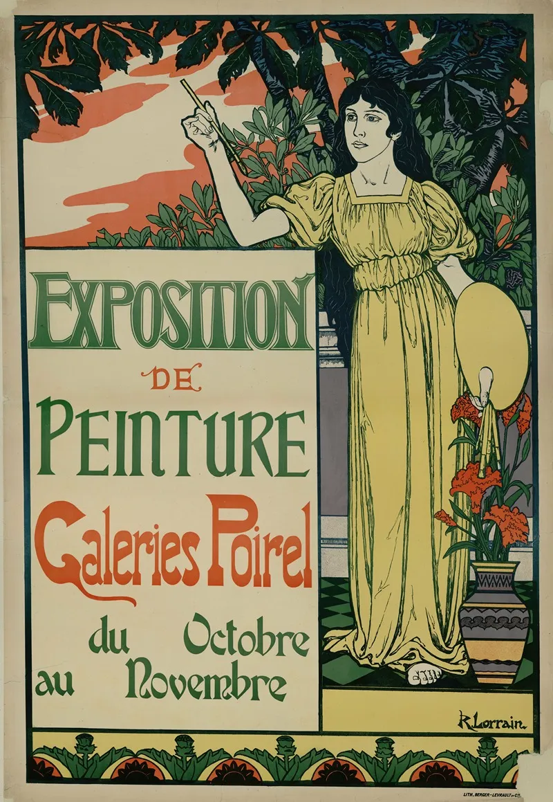 Exposition De Peinture Galeries Poirel Wall Art by René Lorrain - High-Resolution Digital Print