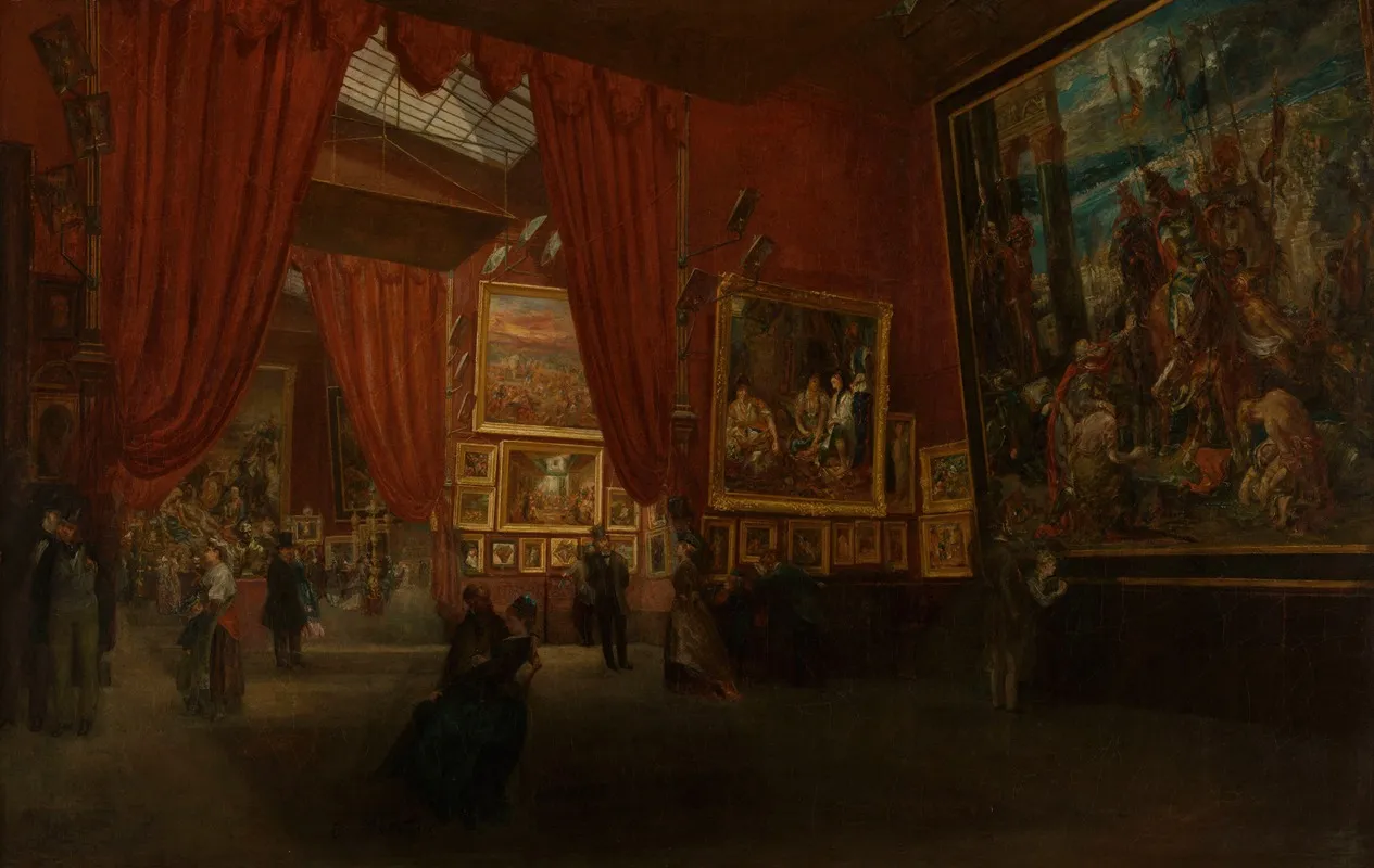 Exposition Des Oeuvres Deugene Delacroix A La Galerie Martinet Boulevard Des Italiens En 1864 Wall Art by Ed. Albertini - High-Resolution Digital Print
