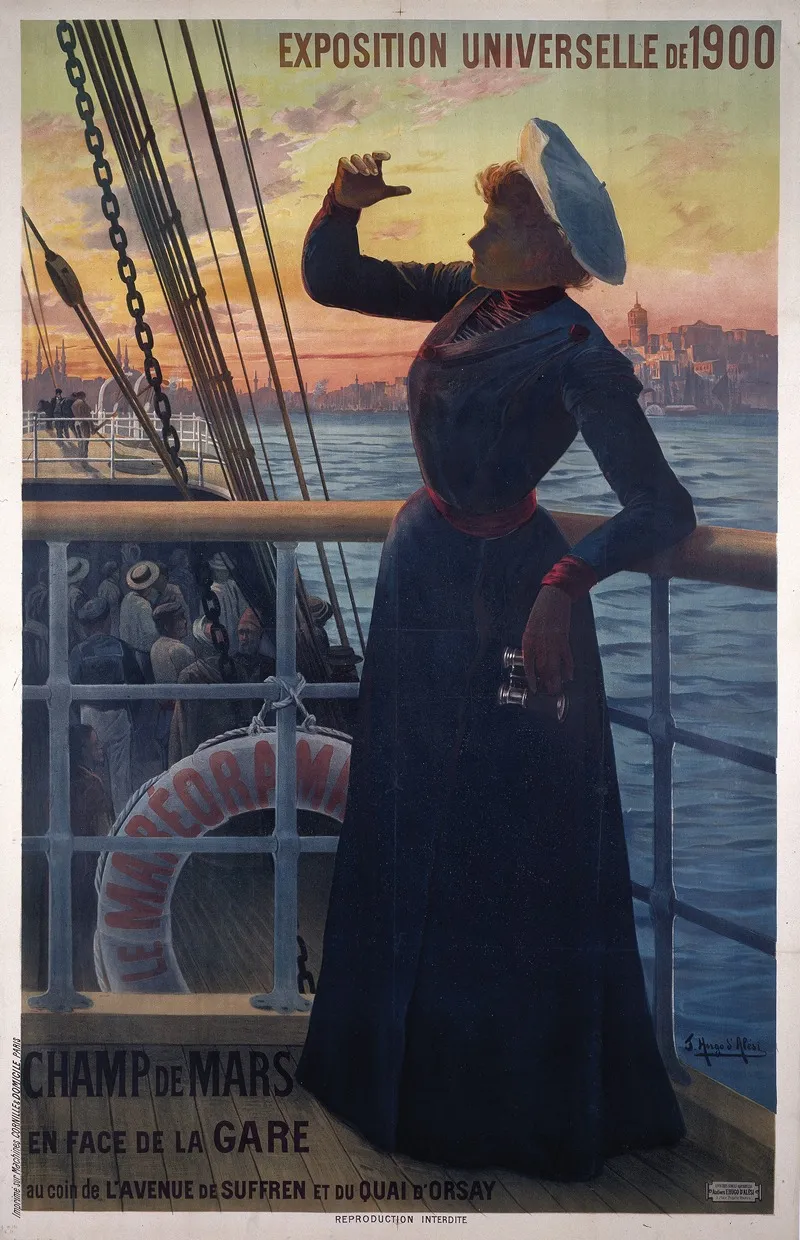 Exposition Universelle De 1900 Le Mareorama Champ De Mars En Face De La Gare Wall Art by Frederic Hugo d’Alési - High-Resolution Digital Print