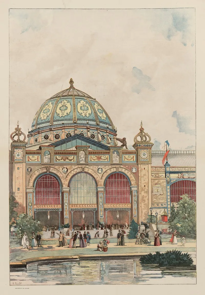 Exposition Universelle Le Palais Des Beaux Arts Wall Art by Henri Auguste Dochy - High-Resolution Digital Print