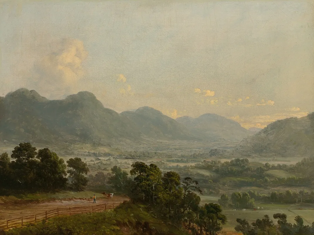 Extensive Landscape With Broad Valley And Distant Mountains Wall Art by Dewitt Clinton Boutelle - High-Resolution Digital Print