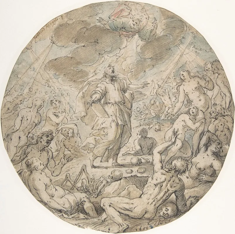 Ezekiel In The Valley Of The Dry Bones Wall Art by Georg Pecham - High-Resolution Digital Print