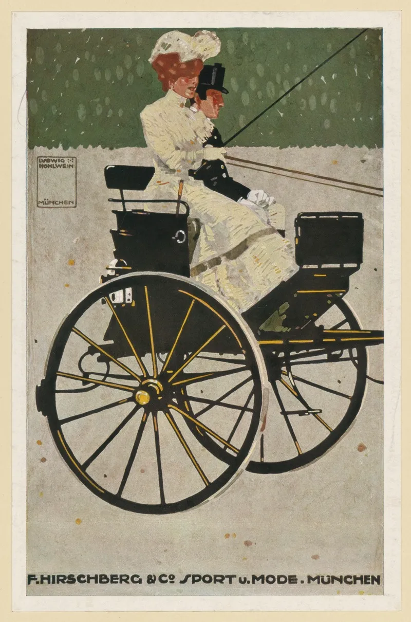 F Hirschberg Co Sport Und Mode Munchen Wall Art by Ludwig Hohlwein - High-Resolution Digital Print