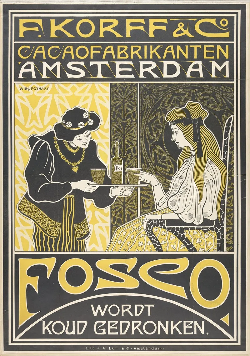 F Korff Co Cocoa Manufacturers Amsterdam Wall Art by Willem Pothast - High-Resolution Digital Print