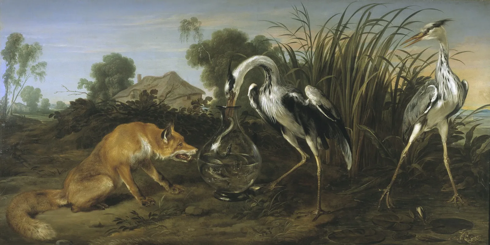 Fable Of The Fox And The Heron
