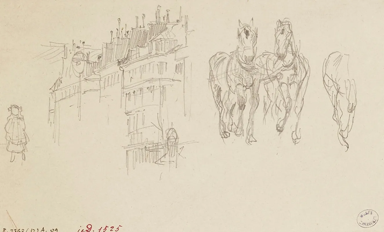 Facades Dimmeubles Et Chevaux