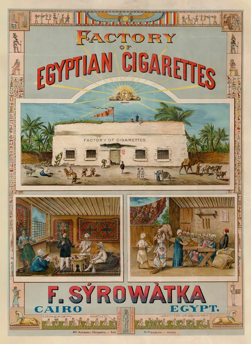 Factory Of Egyptian Cigarettes F Syrowatka Cairo Egypt Wall Art by Anonymous - High-Resolution Digital Print