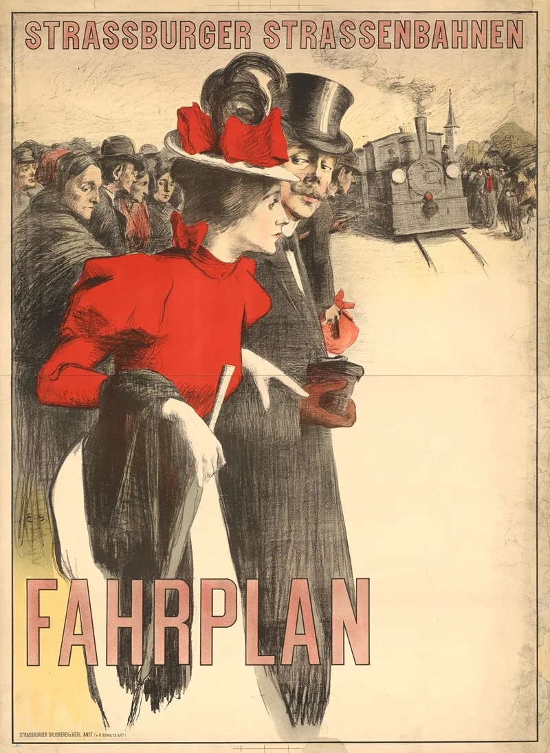 Fahrplan Strasburger Strasenbahnen Wall Art by Emile Schneider - High-Resolution Digital Print
