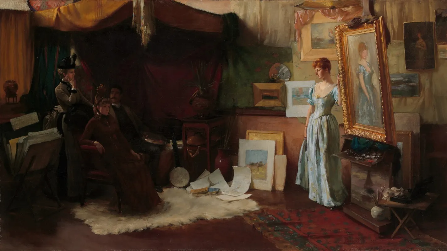 Fair Critics 2 Wall Art by Charles Courtney Curran - High-Resolution Digital Print