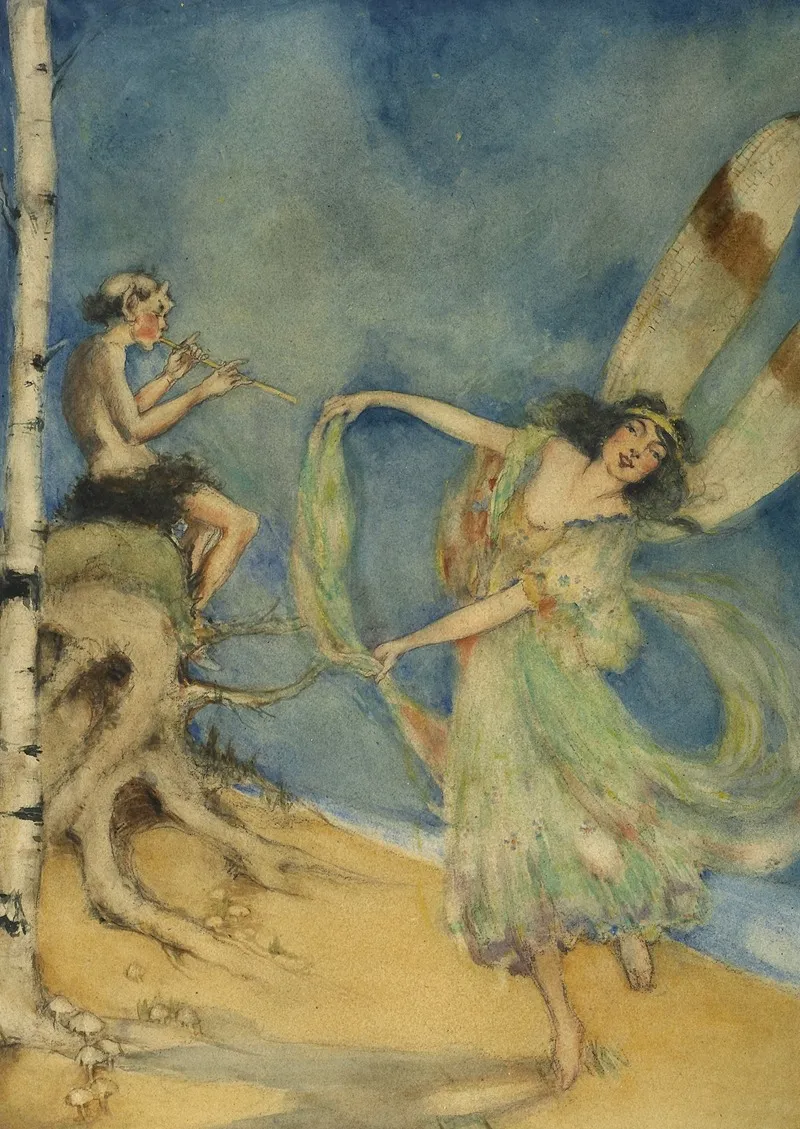 Fairy Dancing Wall Art by Frances Comstock - High-Resolution Digital Print