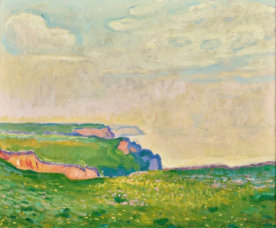 Falaise Normande Wall Art by Henri De Saint-Delis - High-Resolution Digital Print