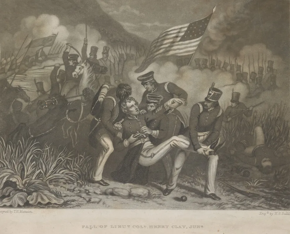 Fall Of Lieutenant Colonel Henry Clay Junior Wall Art by Tompkins Harrison Matteson - High-Resolution Digital Print