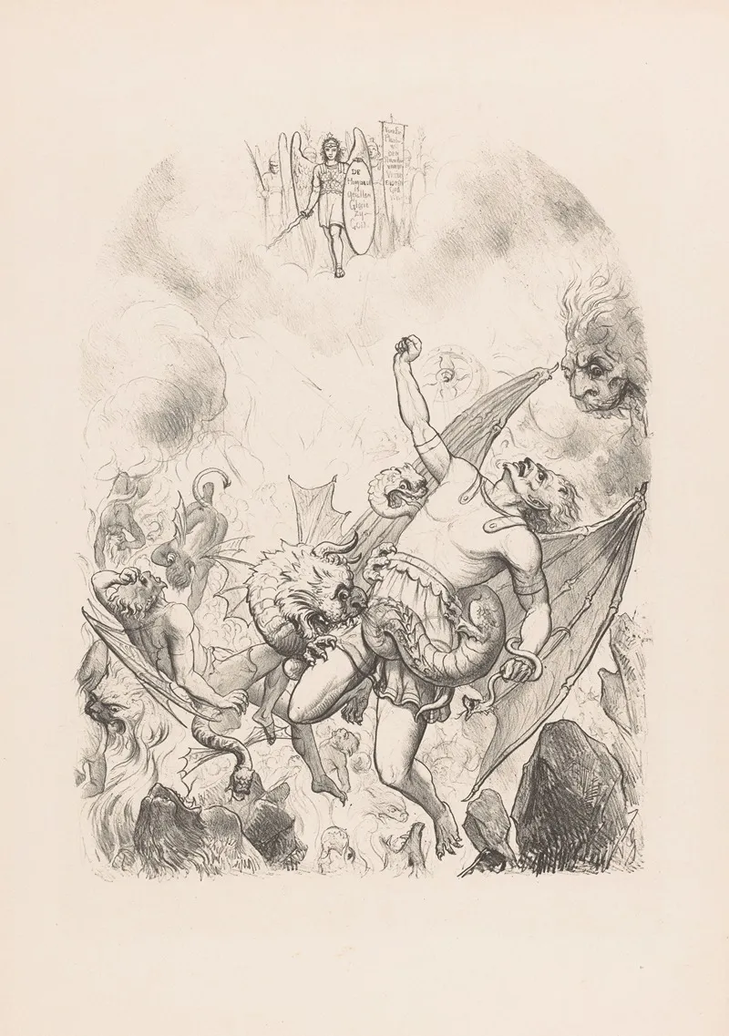 Falling Satan Wall Art by Wilhelmus Petrus van Geldorp - High-Resolution Digital Print