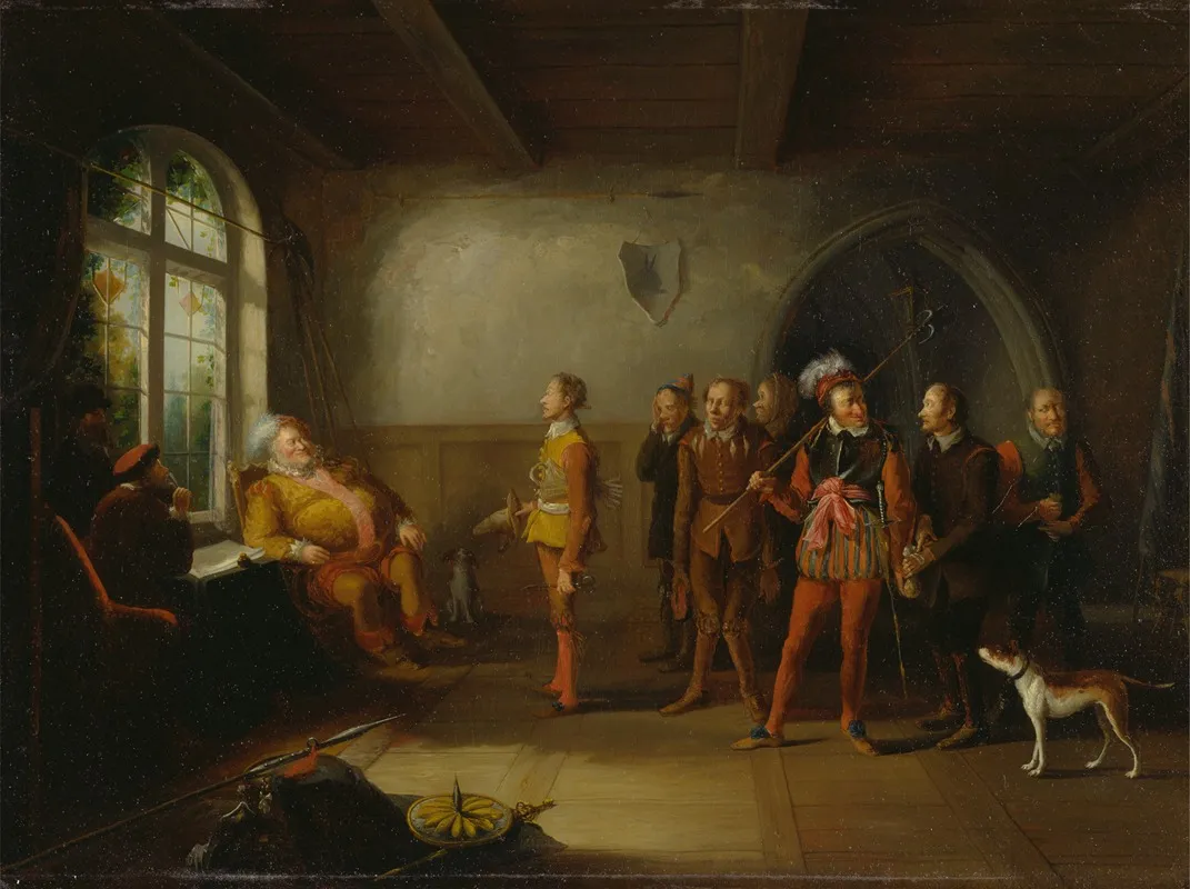 Falstaff And The Recruits From Henry Iv Part Ii Wall Art by John Cawse - High-Resolution Digital Print