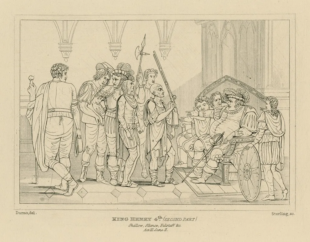 Falstaff At Justice Shallows Come Manage Me Your Caliver King Henry Iv Part 2 Act 3 Sc 2 Wall Art by William Francis Starling - High-Resolution Digital Print