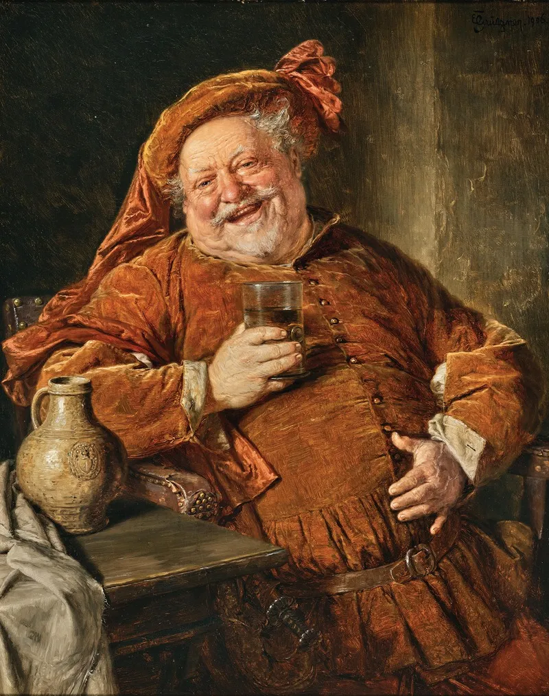 Falstaff With A Jug And A Glass