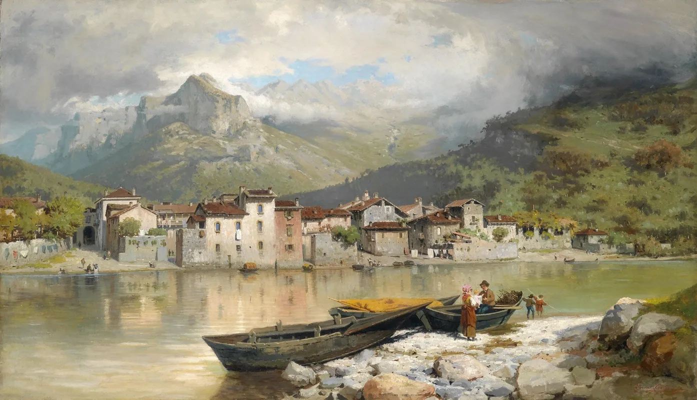 Famiglia Pescatore A Lecco Sul Lago Di Como