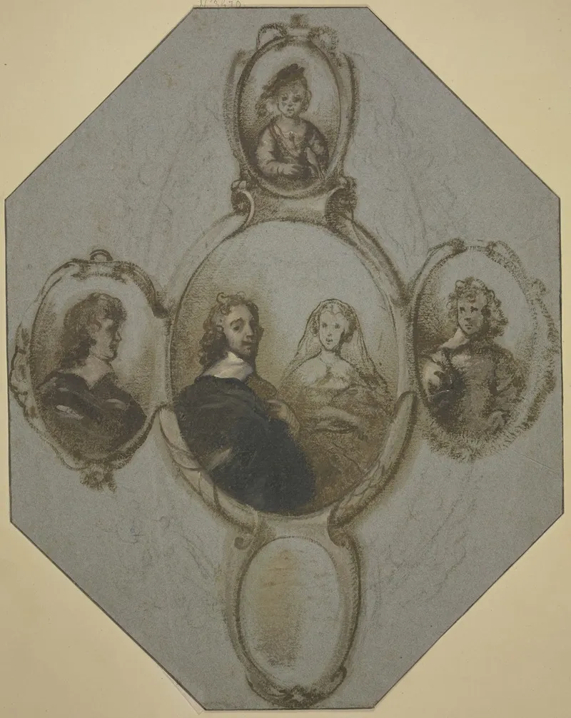 Familie Des Constantin Huygens Wall Art by Adriaen Hanneman - High-Resolution Digital Print