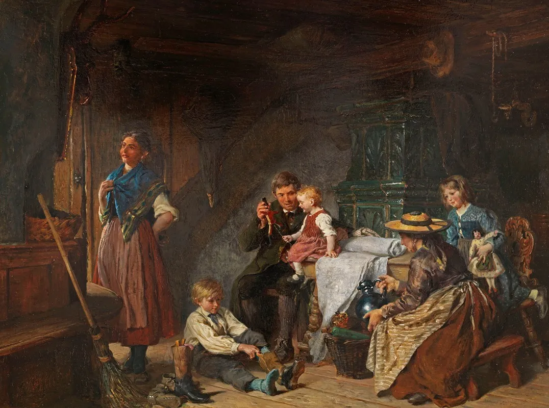 Familienszene Wall Art by Felix Schlesinger - High-Resolution Digital Print