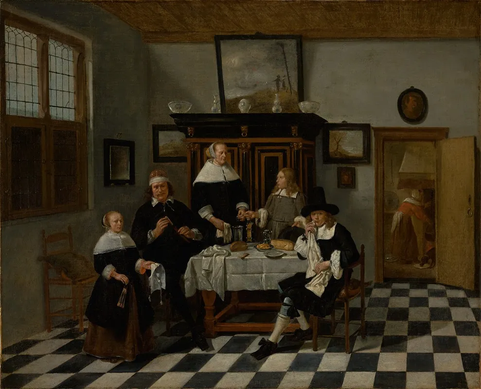 Family Group In An Interior 2 Wall Art by Quirijn Van Brekelenkam - High-Resolution Digital Print