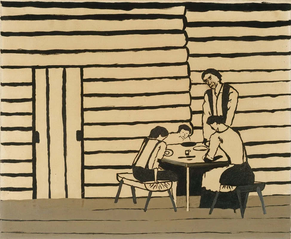 Family Supper Saying Grace Wall Art by Horace Pippin - High-Resolution Digital Print
