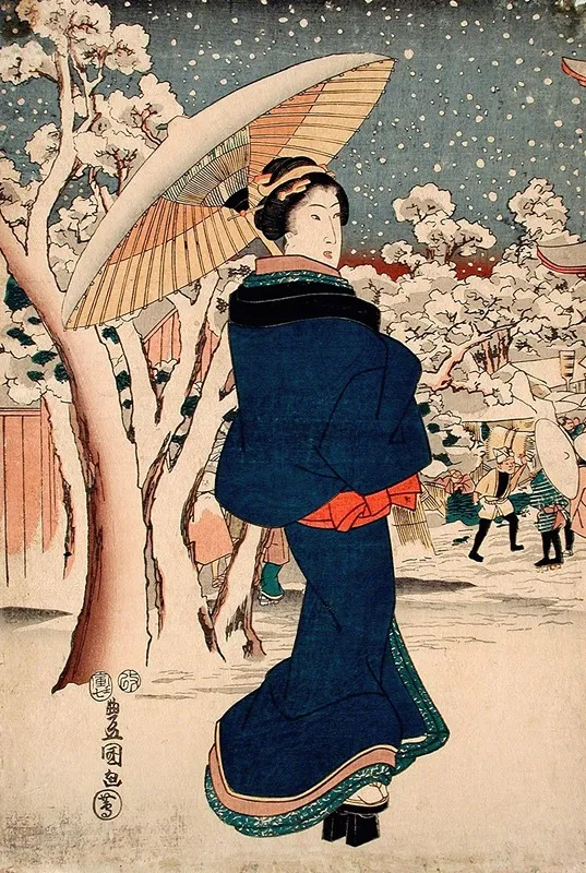 Famous Places In The Eastern Capital The Year End Fair At Asakusa Wall Art by Utagawa Kunisada (Toyokuni III) - High-Resolution Digital Print