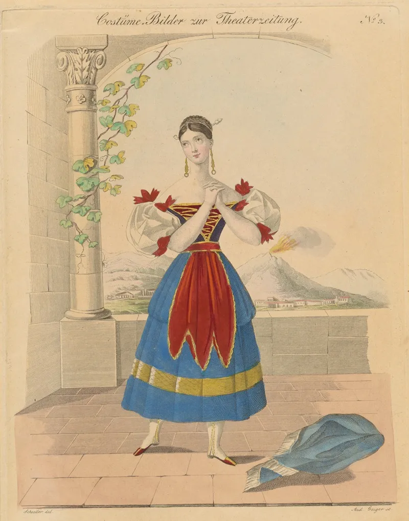 Fanny Elsler Als Fenella In Der Stummen Von Portici Wall Art by Johann Christian Schoeller - High-Resolution Digital Print