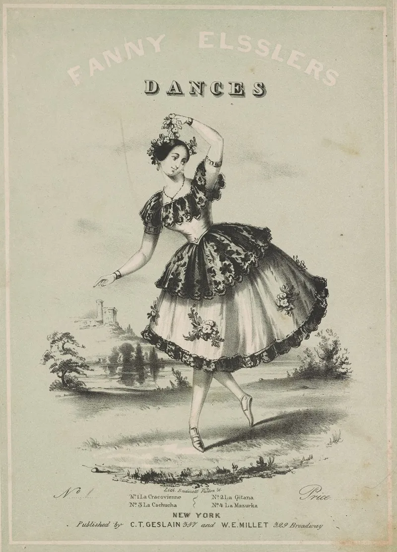 Fanny Elsslers Dances Wall Art by W. Endicott &amp; Co. - High-Resolution Digital Print
