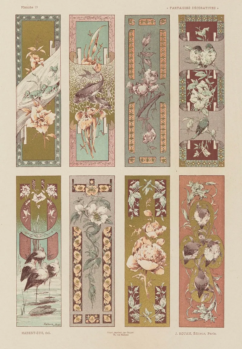 Fantaisies Decoratives Pl 32 Wall Art by Jules Habert-Dys - High-Resolution Digital Print