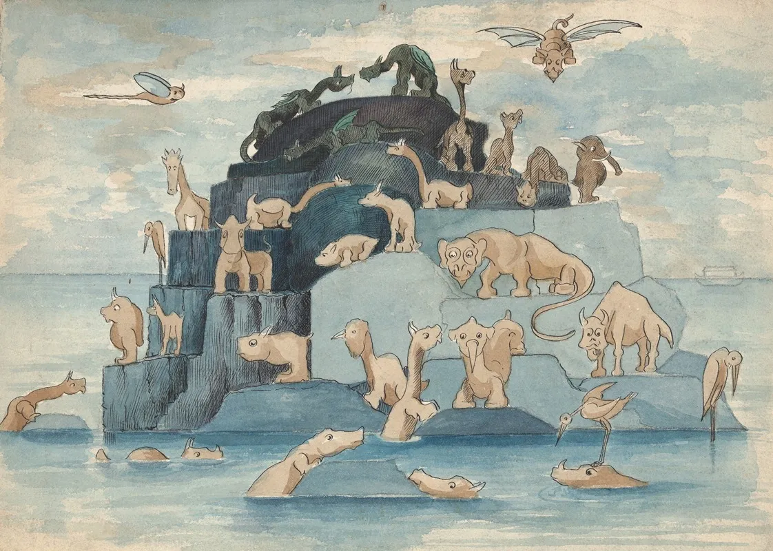 Fantastic Animals Left Off The Ark Wall Art by Herbert Crowley - High-Resolution Digital Print