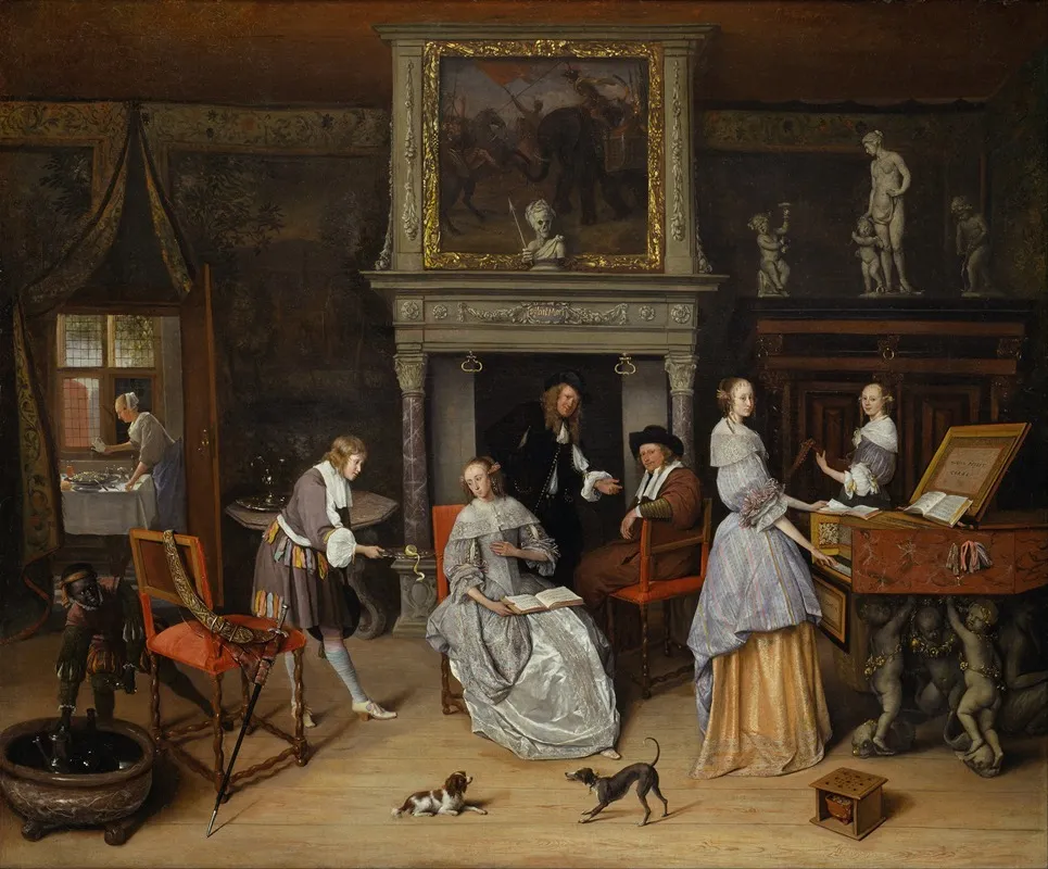 Fantasy Interior With Jan Steen And The Family Of Gerrit Schouten
