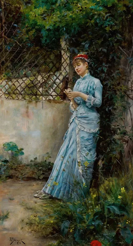 Far Away Thoughts1880 Wall Art by Julius Leblanc Stewart - High-Resolution Digital Print