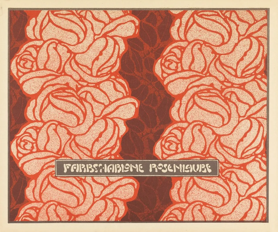 Farbschablone Rosenlaube Rose Bower Color Stencil