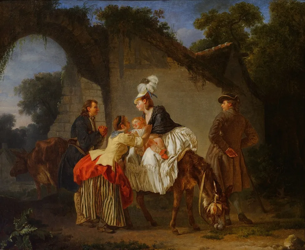 Farewell To The Wet Nurse Wall Art by Étienne Aubry - High-Resolution Digital Print