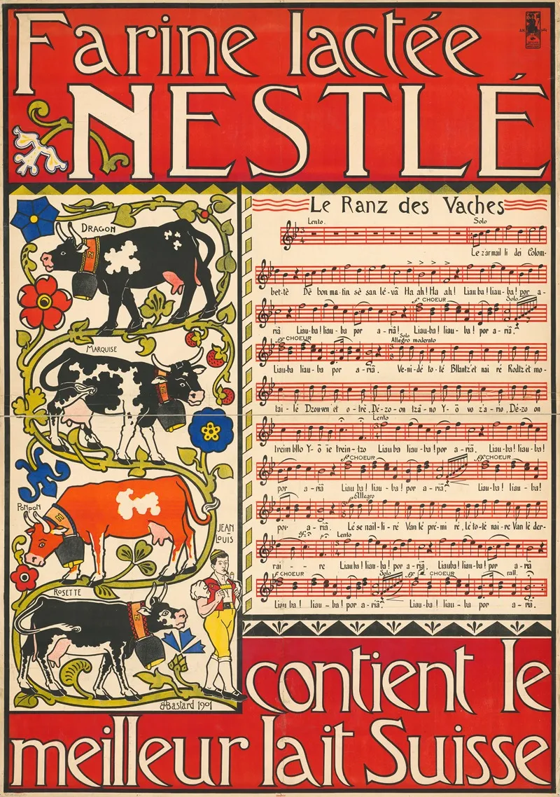 Farine Lactee Nestle Contient Le Meilleur Lait Suisse 2 Wall Art by Marc-Auguste Bastard - High-Resolution Digital Print