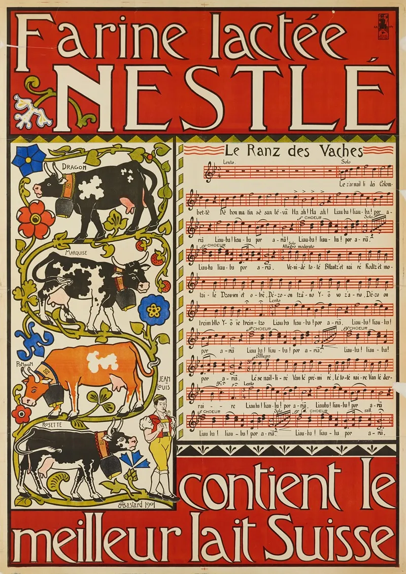 Farine Lactee Nestle Contient Le Meilleur Lait Suisse Wall Art by Marc-Auguste Bastard - High-Resolution Digital Print