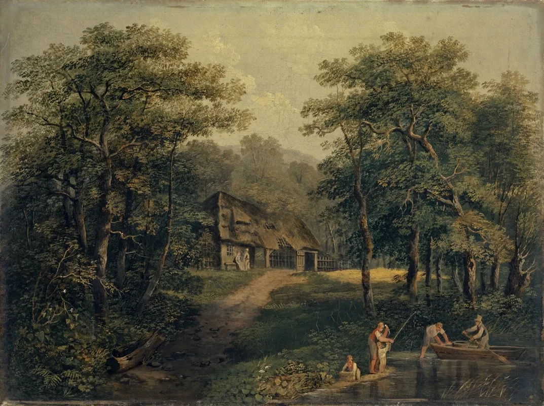 Farm By The Water Wall Art by Conrad Gessner - High-Resolution Digital Print